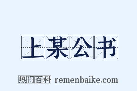 上某公书是什么意思的图片